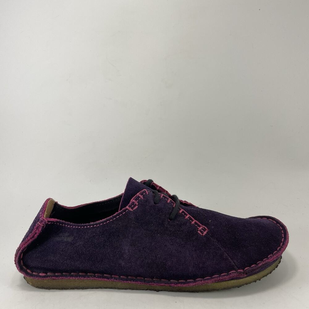Clarks Originals Desert Trek Womens 7 Purple Pink Suede Crepe Sole Shoes